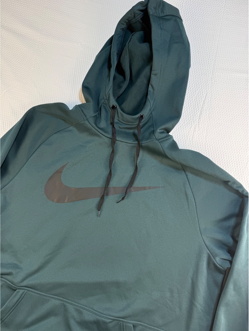 Nike Therma-FIT XL Deep Jungle Green Swoosh Hoodie Fleece Training Pullover